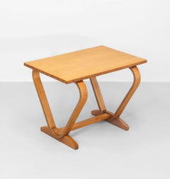 Stylish English Art Deco Maple Side Table 1930s