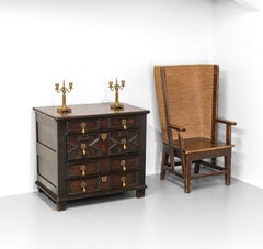 17th Century Small Charles II Joined Oak Chest Of Drawers English Circa 1670
