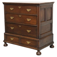Antique William And Mary Joined Oak Provisional Chest Drawers English Circa 1690