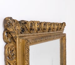 19th Century Carved Giltwood Florentine Overmantle Mirror