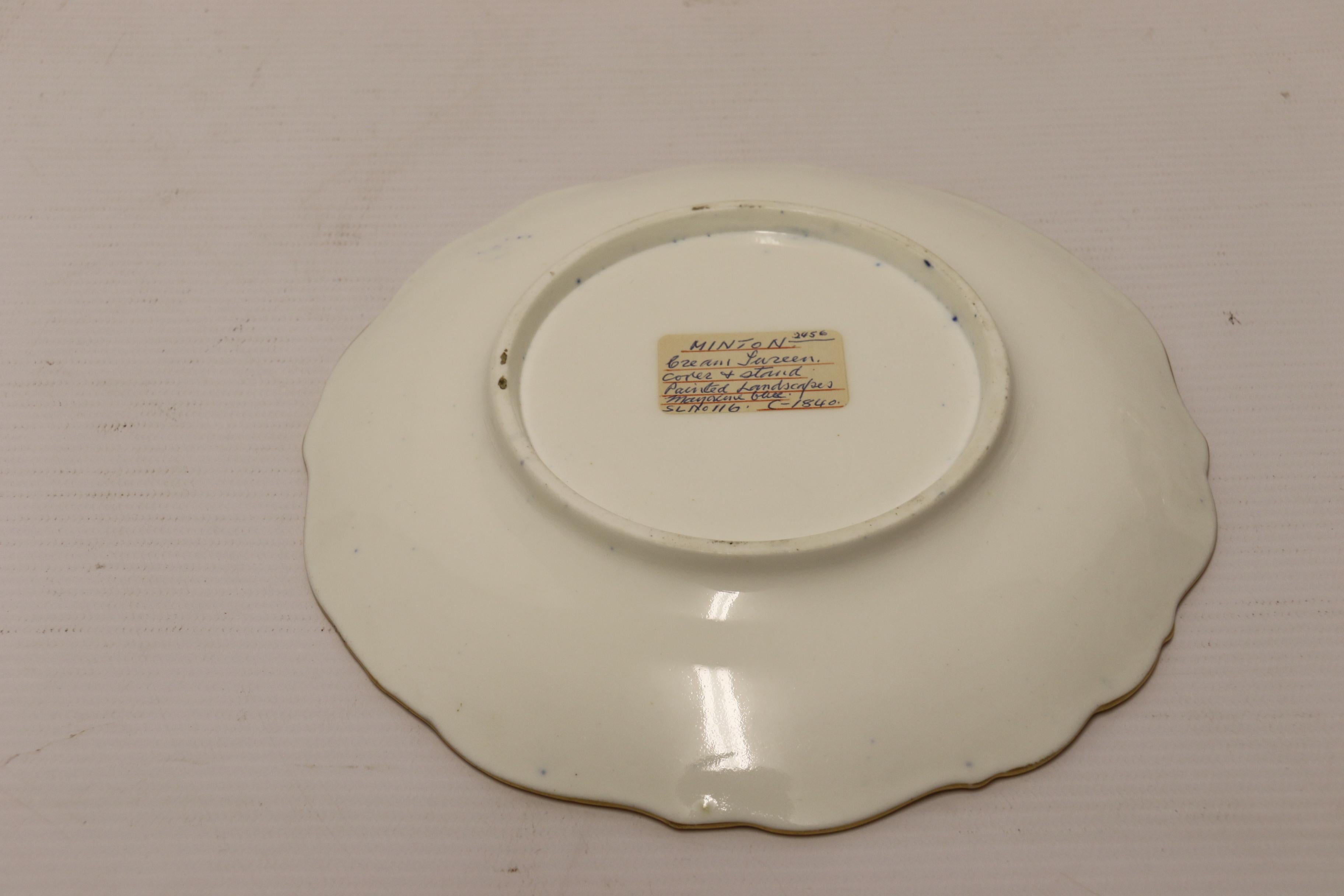 19. Jahrhundert Minton Dessertterrine mit Ständer, handbemalt, englisch 1840 im Zustand „Gut“ im Angebot in Central England, GB