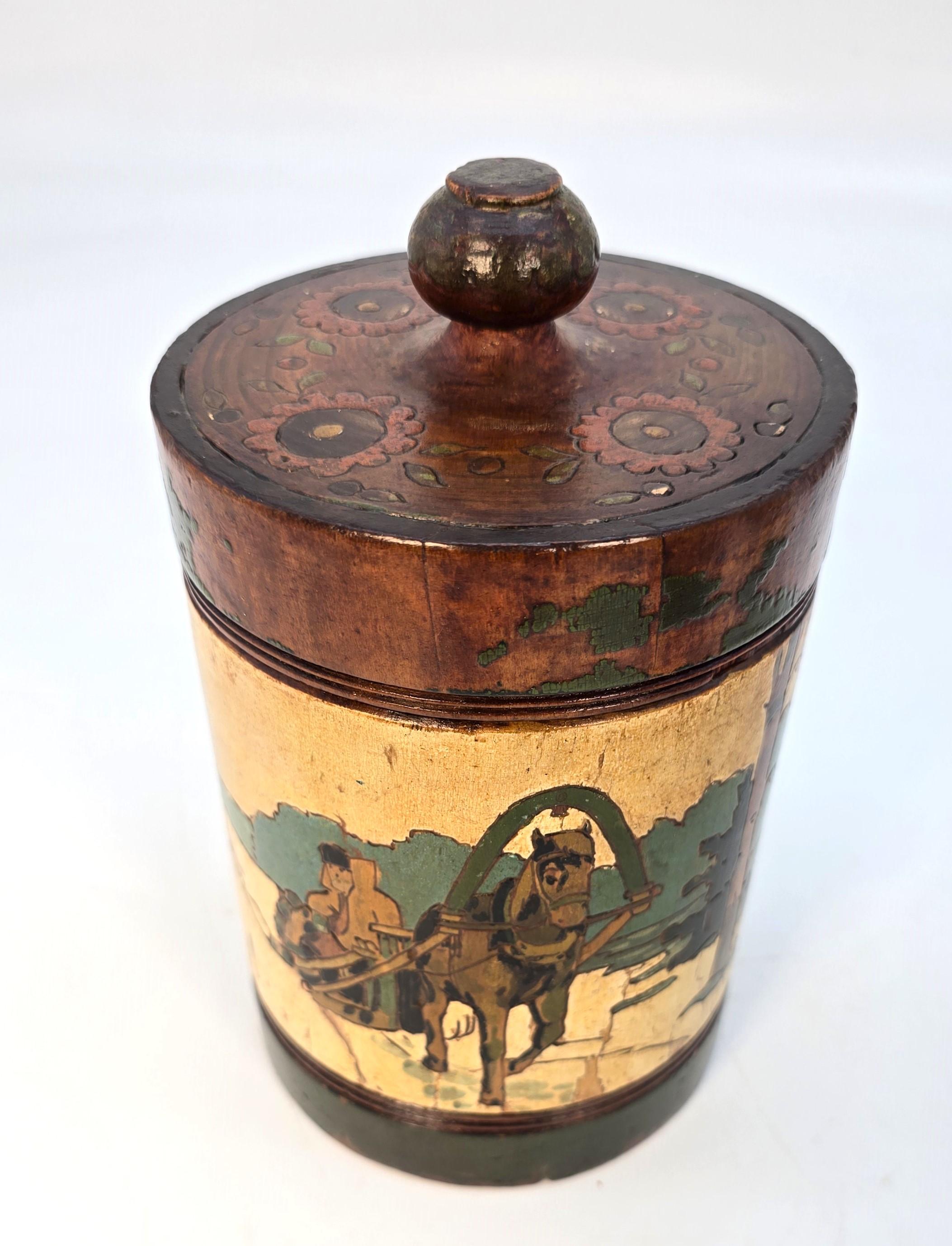 Boîtes à tabac russes à décor sculpté et peint, vert, C 1890 en vente 3
