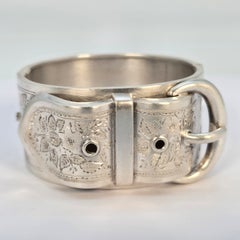 Bracciale vittoriano con fibbia in argento, Birmingham 1886–87, inglese