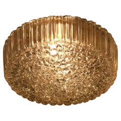 Flush Mount Ceiling or Wall Light by Glashütte Limburg, Germany, 1960s