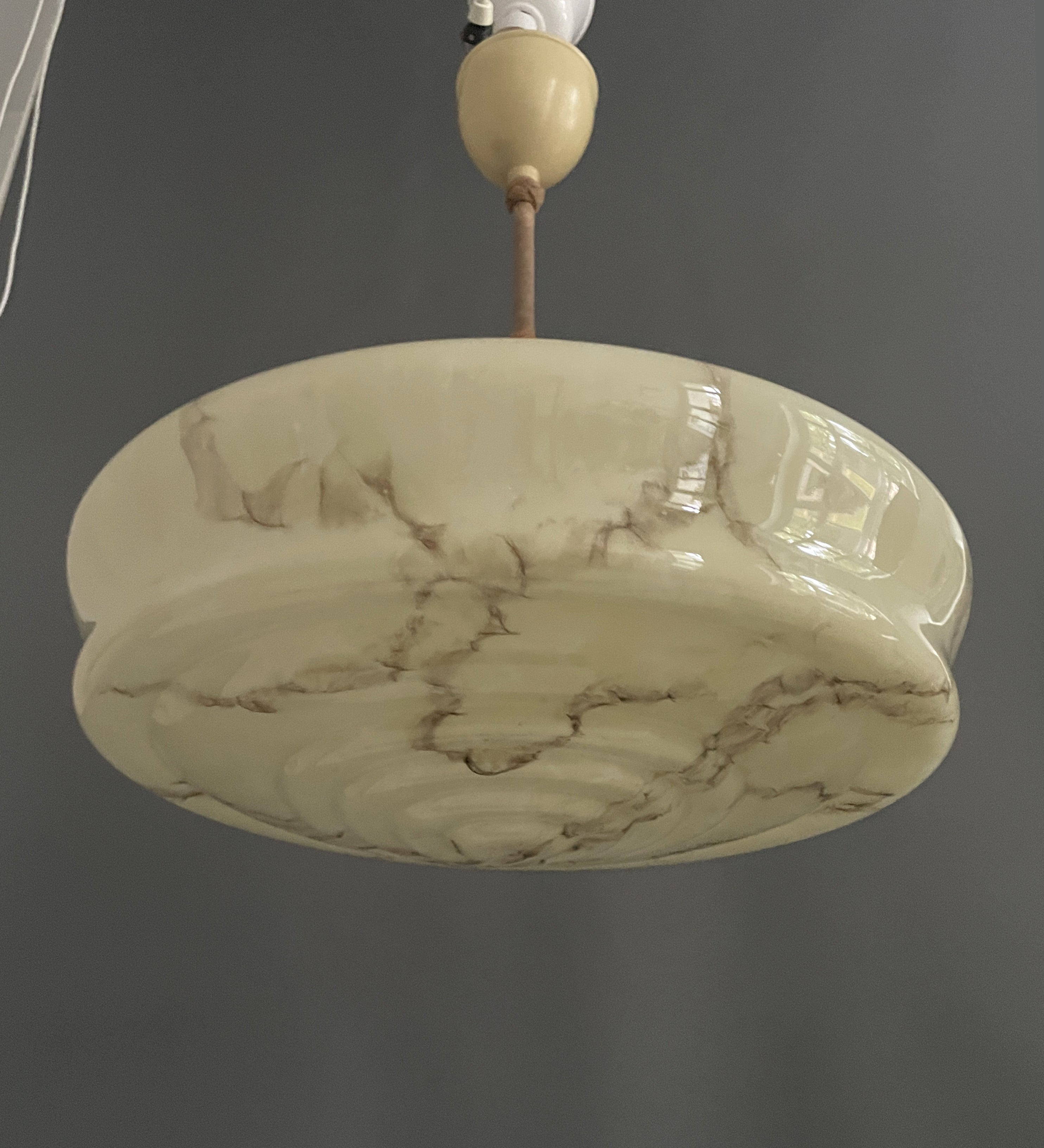 Large Art Déco Pendant Light, 1930s - 1940s For Sale at 1stDibs
