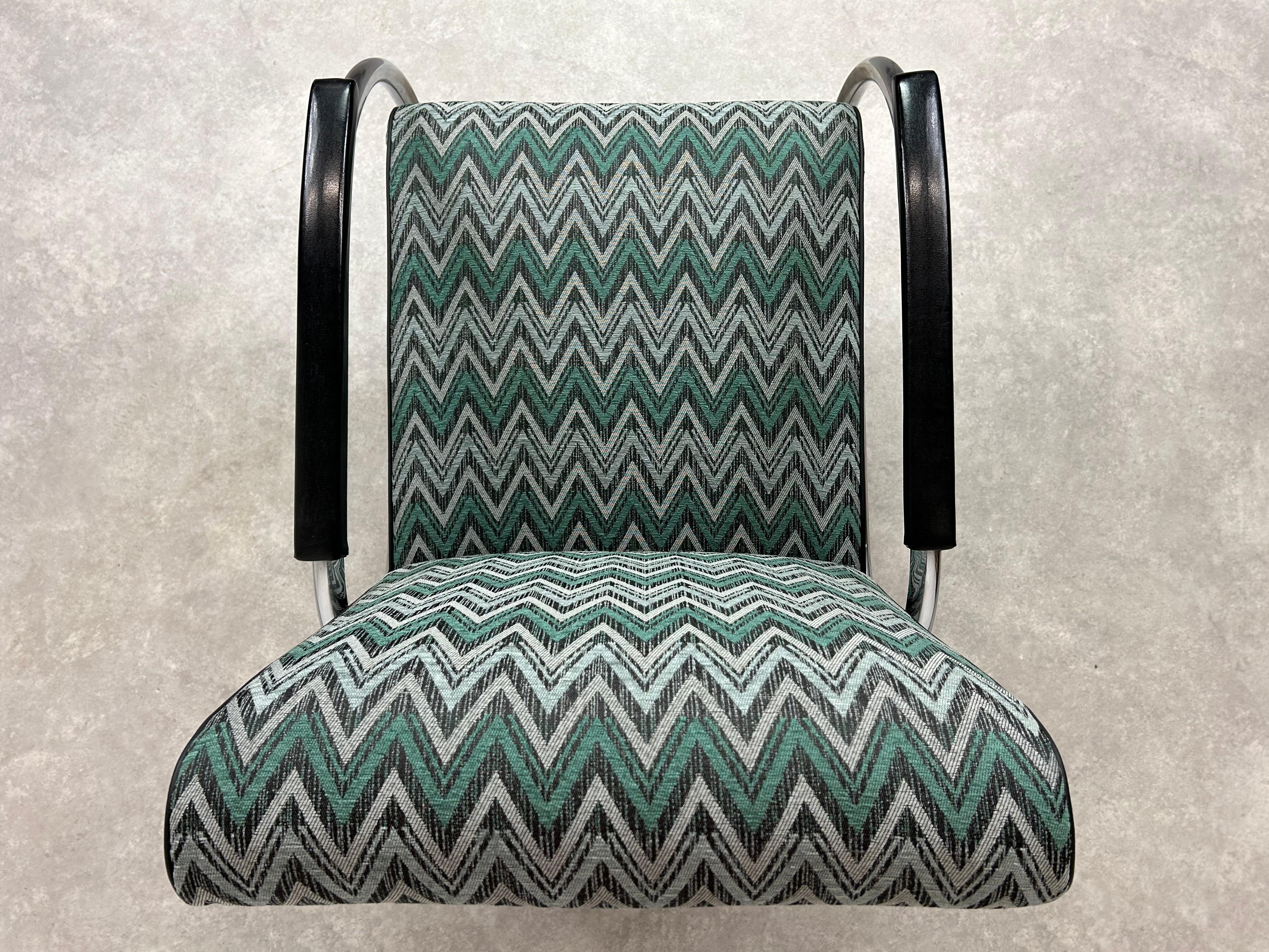 Mid-20th Century Tubular steel armchair by Tubax For Sale