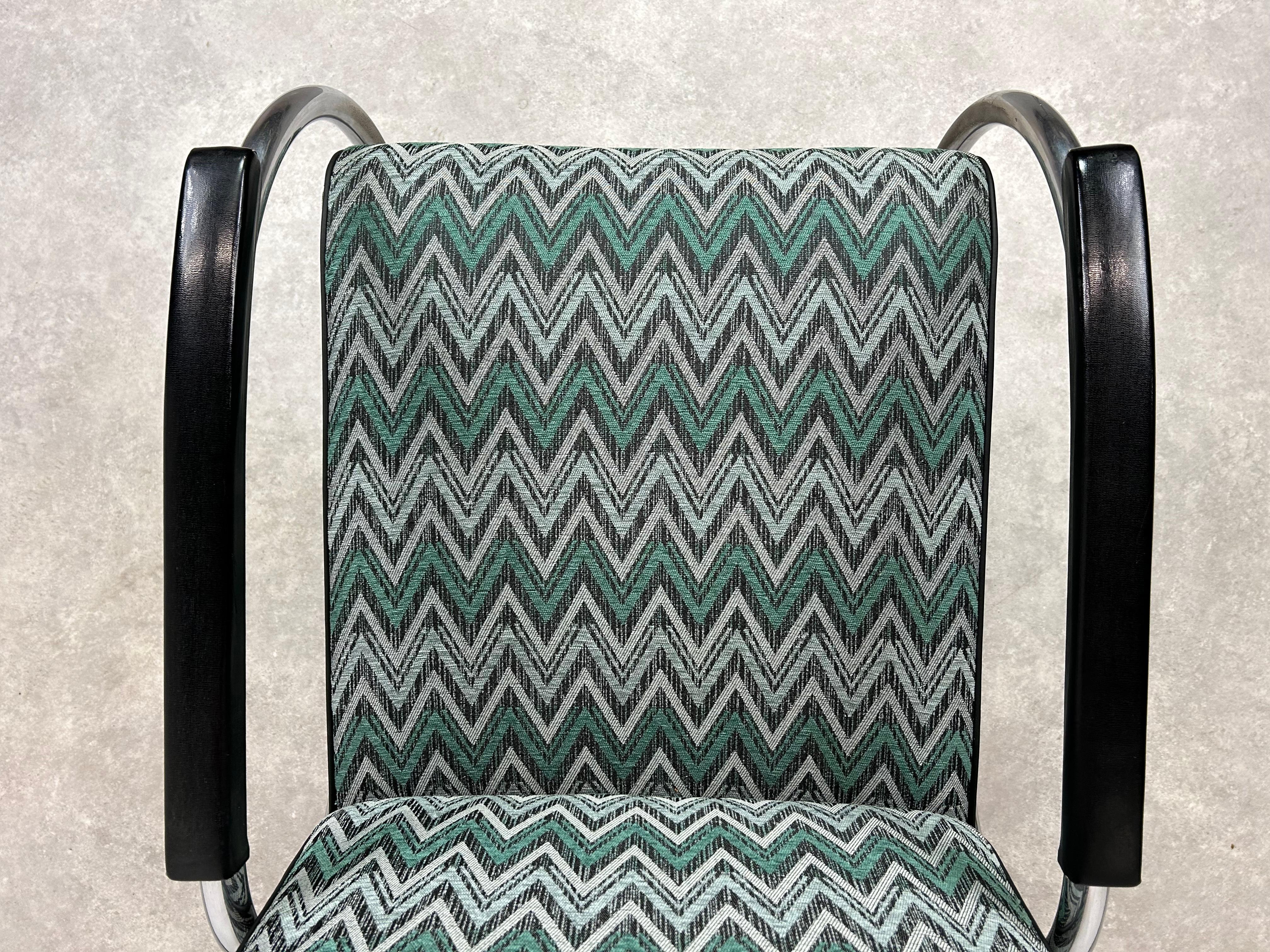 Stainless Steel Tubular steel armchair by Tubax For Sale