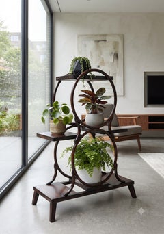 Soporte para plantas de madera curvada de cuatro niveles «Vienna Secession» de Thonet