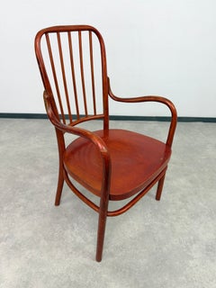 Paire de fauteuils rares en bois courbé, modèle A63-F, créés par Josef Frank pour Thonet-Mundus