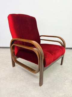 Pair of Mid-Century Art Deco Bentwood Armchairs by Thonet Debrecen