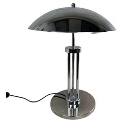 Iconic Space Age Chrome Mushroom Table Lamp