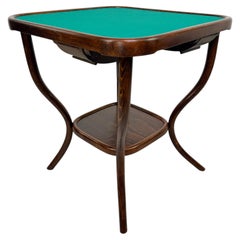 Art Nouveau Bentwood Card Table Model No. 8 by Gebrüder Thonet