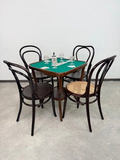 Art Nouveau Bentwood Card Table Model No. 8 by Gebrüder Thonet