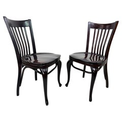 Rare Pair of Vienna Modernist "Café Capua" Chairs, Model No. 519 by Adolf Loos
