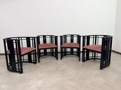 Postmodern "Chat" Barrel Armchairs by Umberto Asnago for Giorgetti, Italy