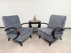 Pair of Restored Mid-Century Modern Armchairs by František Jirák