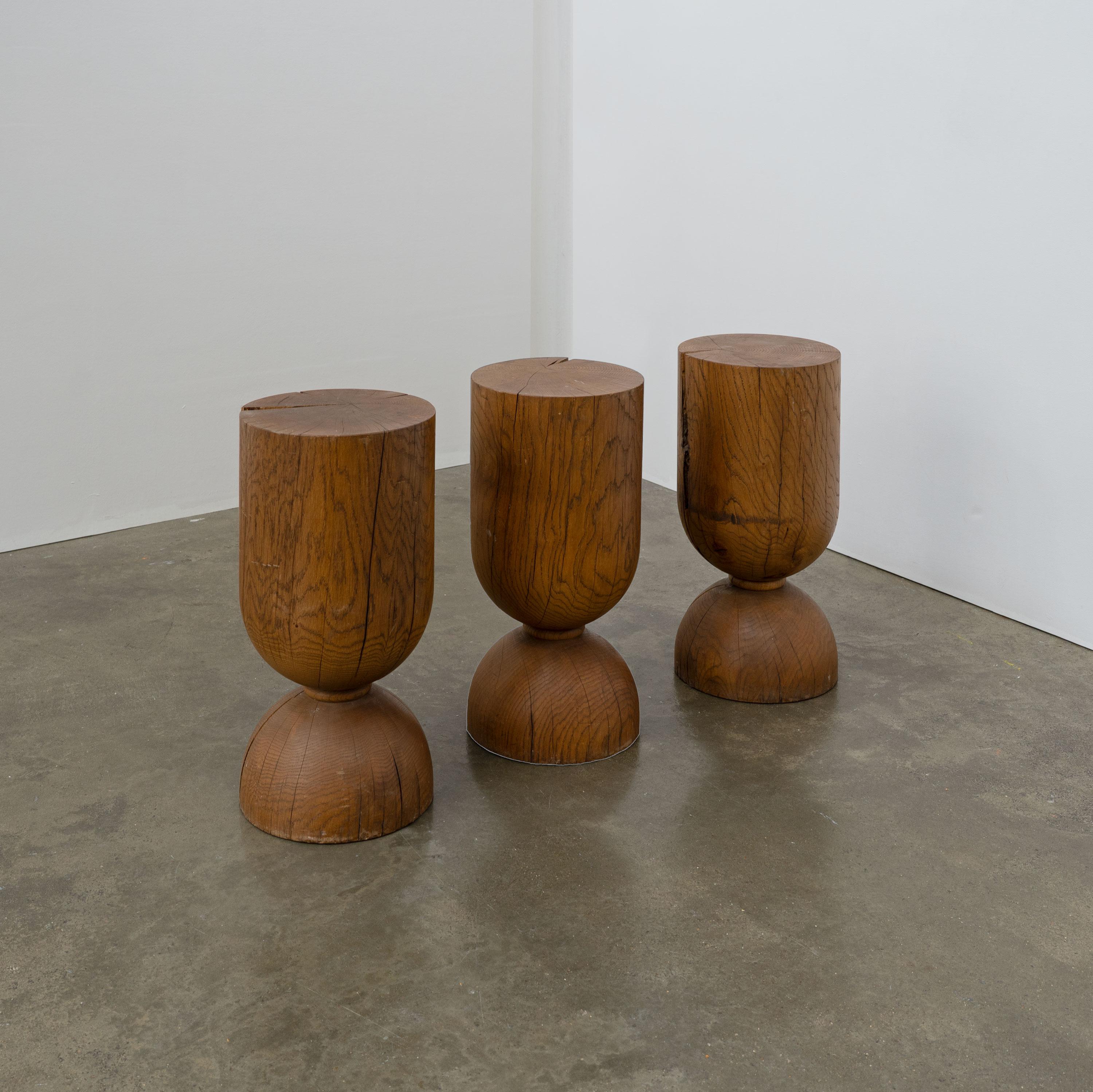 Mid-Century Modern Modernist Oak Stool / Side Table / Pedestal