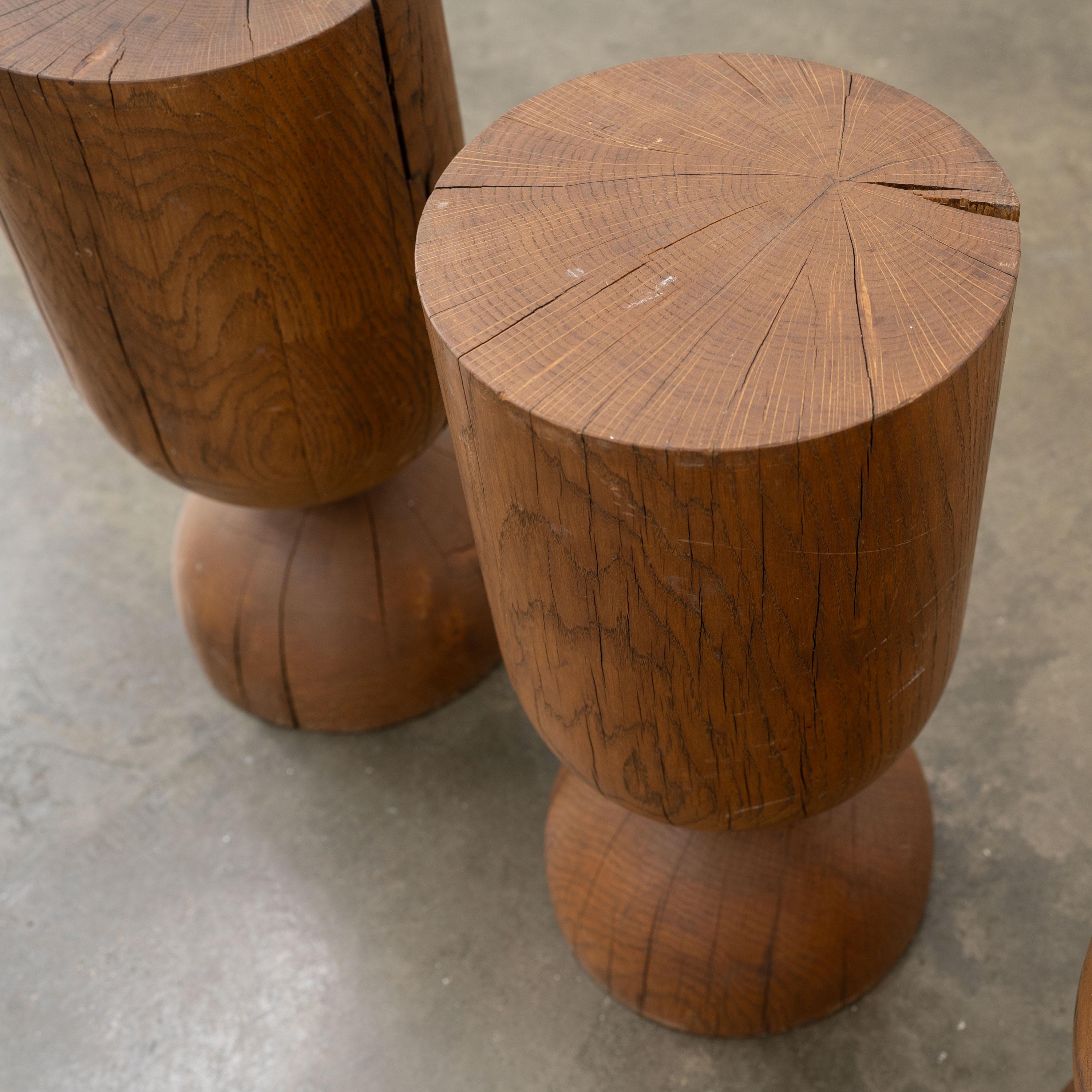 Modernist Oak Stool / Side Table / Pedestal In Good Condition In Surbiton, GB