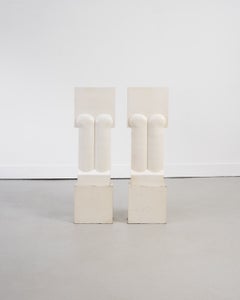 Coppia di figure astratte di Robert Clatworthy RA (1928 - 2015), 1970