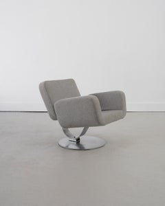 Postmodern Minimalist Stainless Steel Prototype Lounge Chair, c.1990