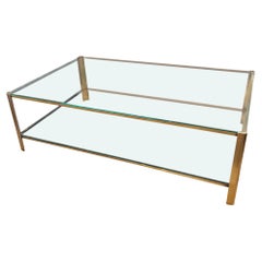 Large Midcentury Two Tier Coffee Table Designed by JT LePelletier