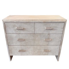 Kommode, Pariser Hersteller Augousti, Frankreich, 1990er Jahre, Pergament, Shagreen