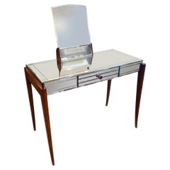 Midcentury French Mirrored Dressing Table