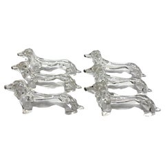 Set of Lucite Dachshund Knife Rests