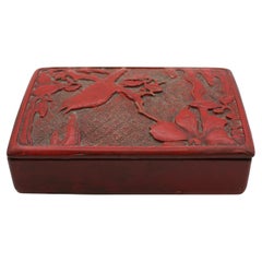 Late 19th Century Japanese Kamakura Carved Lacquer & Wood Box
