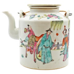 Tetera de porcelana china de exportación de finales del siglo XIX