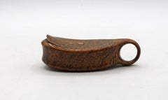 Circa 1800 Scottish Roman Lamp Form Maplewood Snuff Box