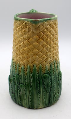 C. 1880s English Majolica Pineapple Pitcher