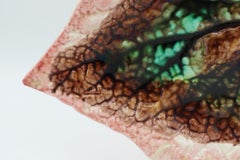 Circa 1880 English Majolica Begonia Leaf Serving Tray