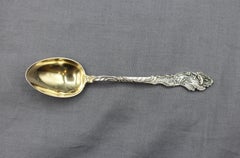Um 1890: Deutsches Set aus 11 Demitasse-Löffeln aus 800er Standard-Silber und vergoldet