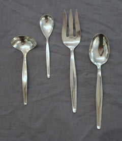 Set di posate in argento sterling da 31 pezzi "Mid-Century Modern" di Towle