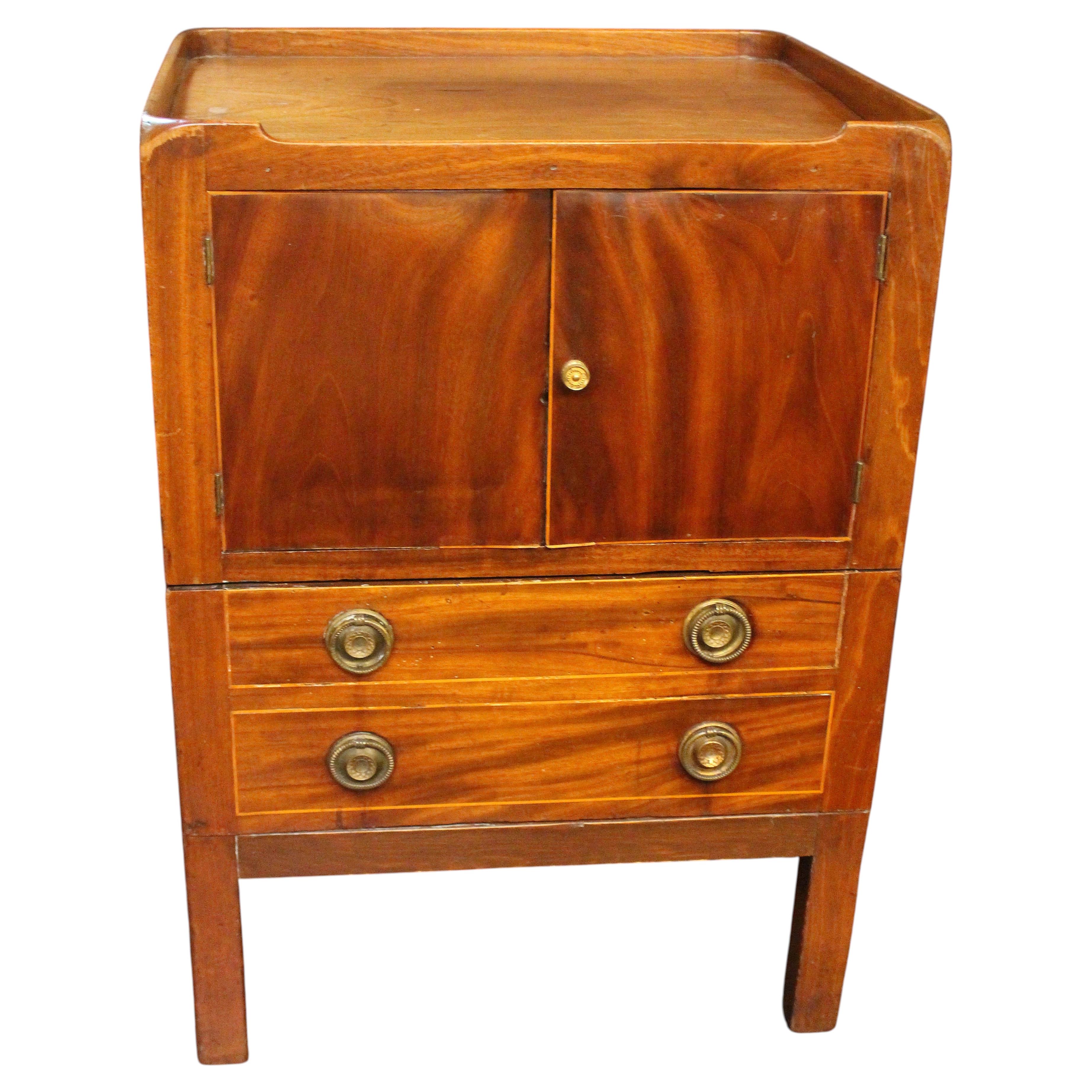 Circa 1780 English George III Period Bedside Commode Table