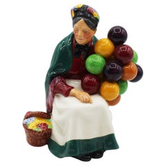 Dated 1931 English Royal Doulton Porcelain "The Old Balloon Seller" Figurine