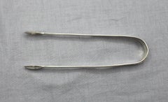1792 English Sterling Silver George III Period Sugar Tongs