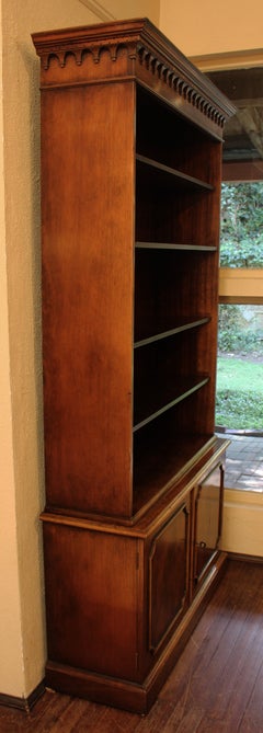 English Mid-20th Century Chippendale Style Bookcase Cabinet