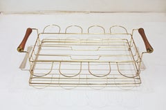 Circa 1970 American Glassware With Tray Cocktail Set by Colony Glass Co.