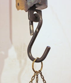 Late 19th-Early 20th Century American Brass and Iron Spring Balance Scale