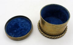 Late 19th Century English Victorian Heavy Brass Jewel or Collar Box