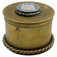 Late 19th Century English Victorian Heavy Brass Jewel or Collar Box