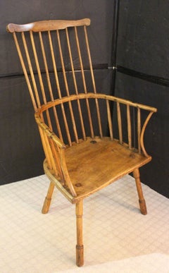 Circa 1760-1780 English West Country Comb Back Windsor Arm Chair