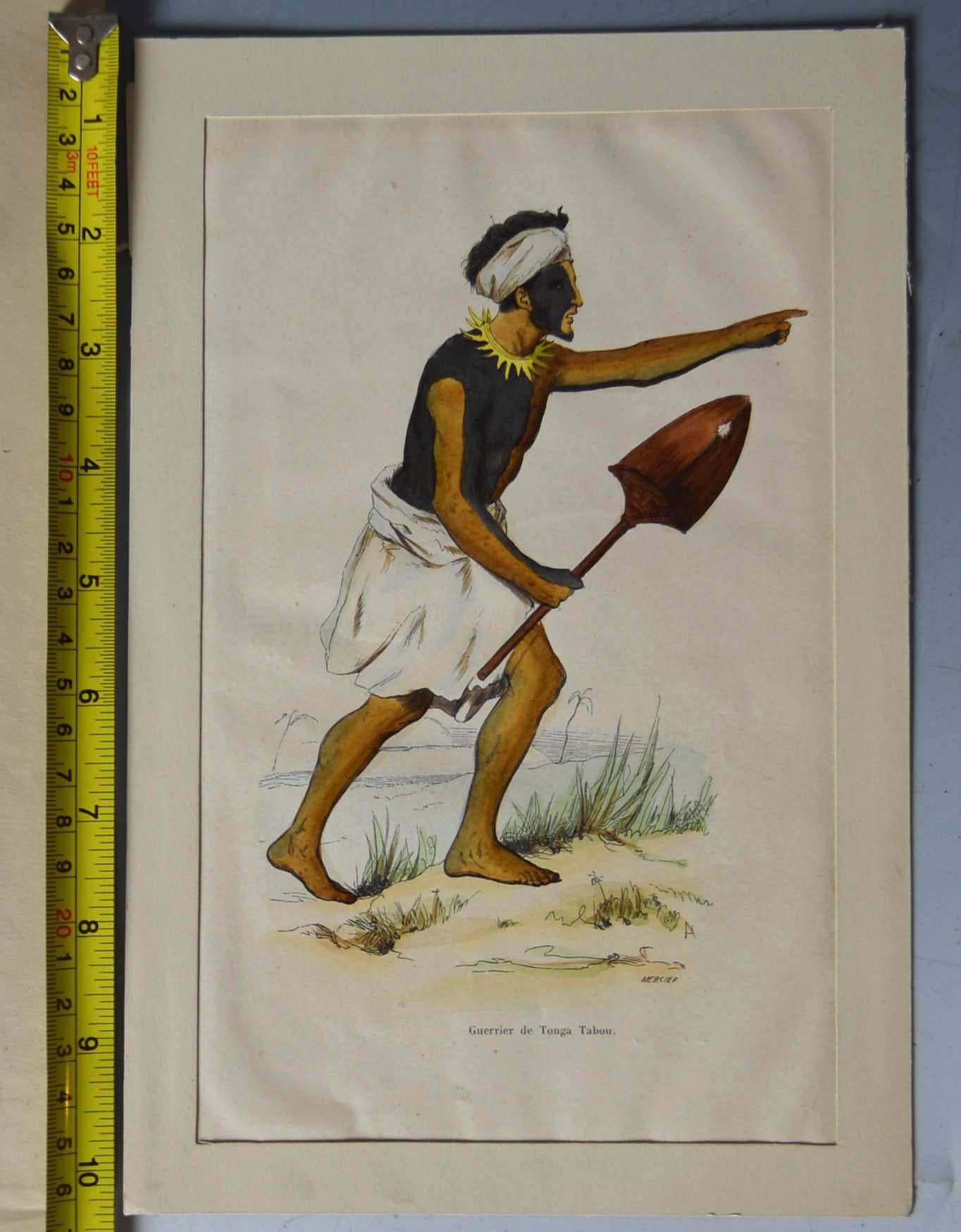 Antike ethnographische Stammesdrucke Set Kunst Deko Innenarchitektur (Handbemalt) im Angebot