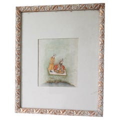 Fine Indo-Persian Mughal-Style Miniature Painting Interior Design