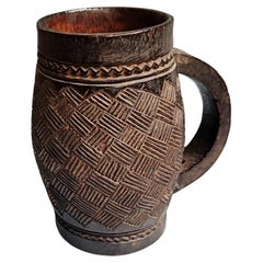 African Tribal Art Fine Kuba Palm Wine Cup 19th Century