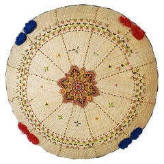 Vintage Indonesian Dayak Beaded Ceremonial Hat Interior Design Art