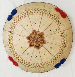 Vintage Indonesian Dayak Beaded Ceremonial Hat Interior Design Art