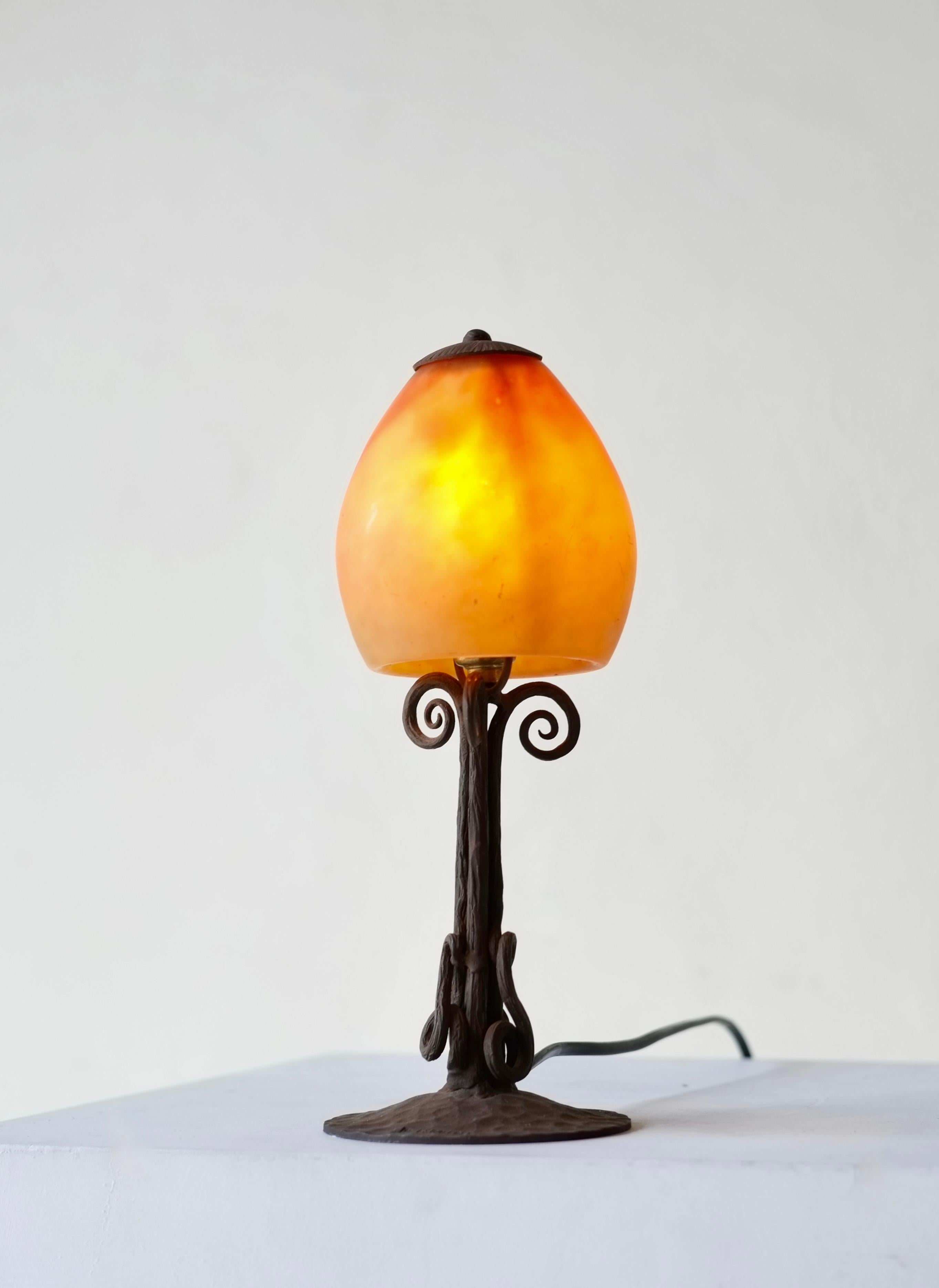 Lámpara Daum & P.Escaffre, Francia, circa 1930 en venta 1